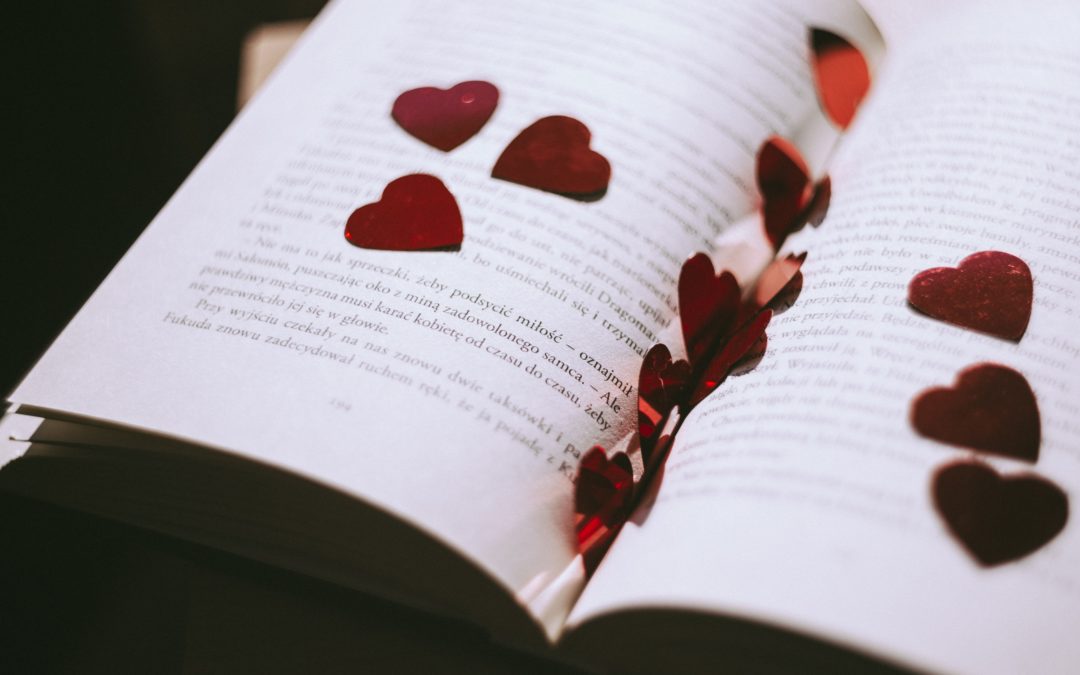 Hearts on book